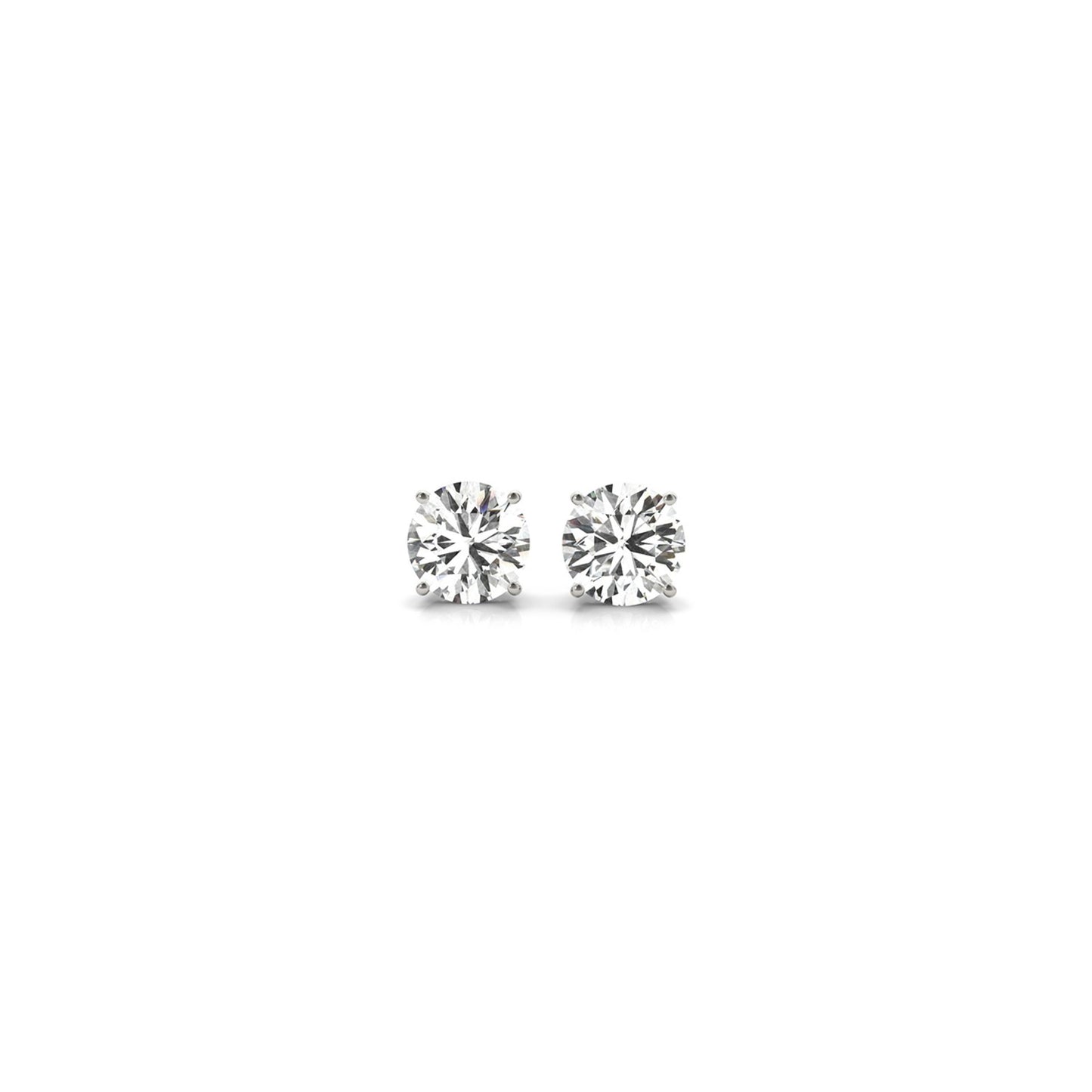 1/2 cttw Lab Grown Round Diamond Stud Earrings 14k White Gold (G/VS2)-Teresa&#39;s Fashionista LLC