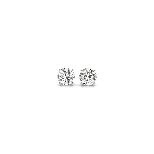 1/2 cttw Lab Grown Round Diamond Stud Earrings 14k White Gold (G/VS2) - Teresa's Fashionista LLC