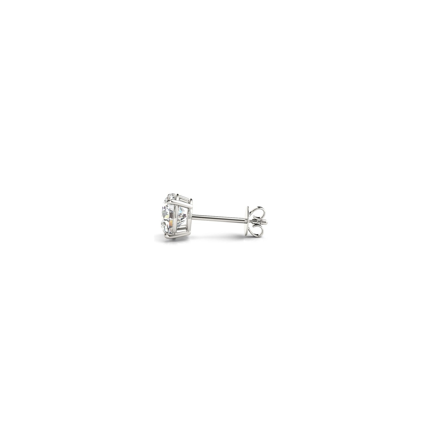 1/2 cttw Lab Grown Round Diamond Stud Earrings 14k White Gold (G/VS2)-Teresa&#39;s Fashionista LLC