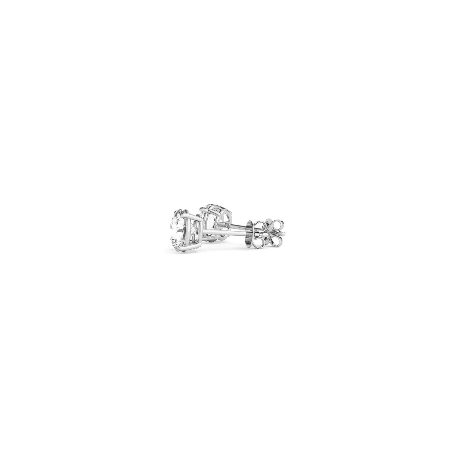 1/2 cttw Lab Grown Round Diamond Stud Earrings 14k White Gold (G/VS2)-Teresa&#39;s Fashionista LLC