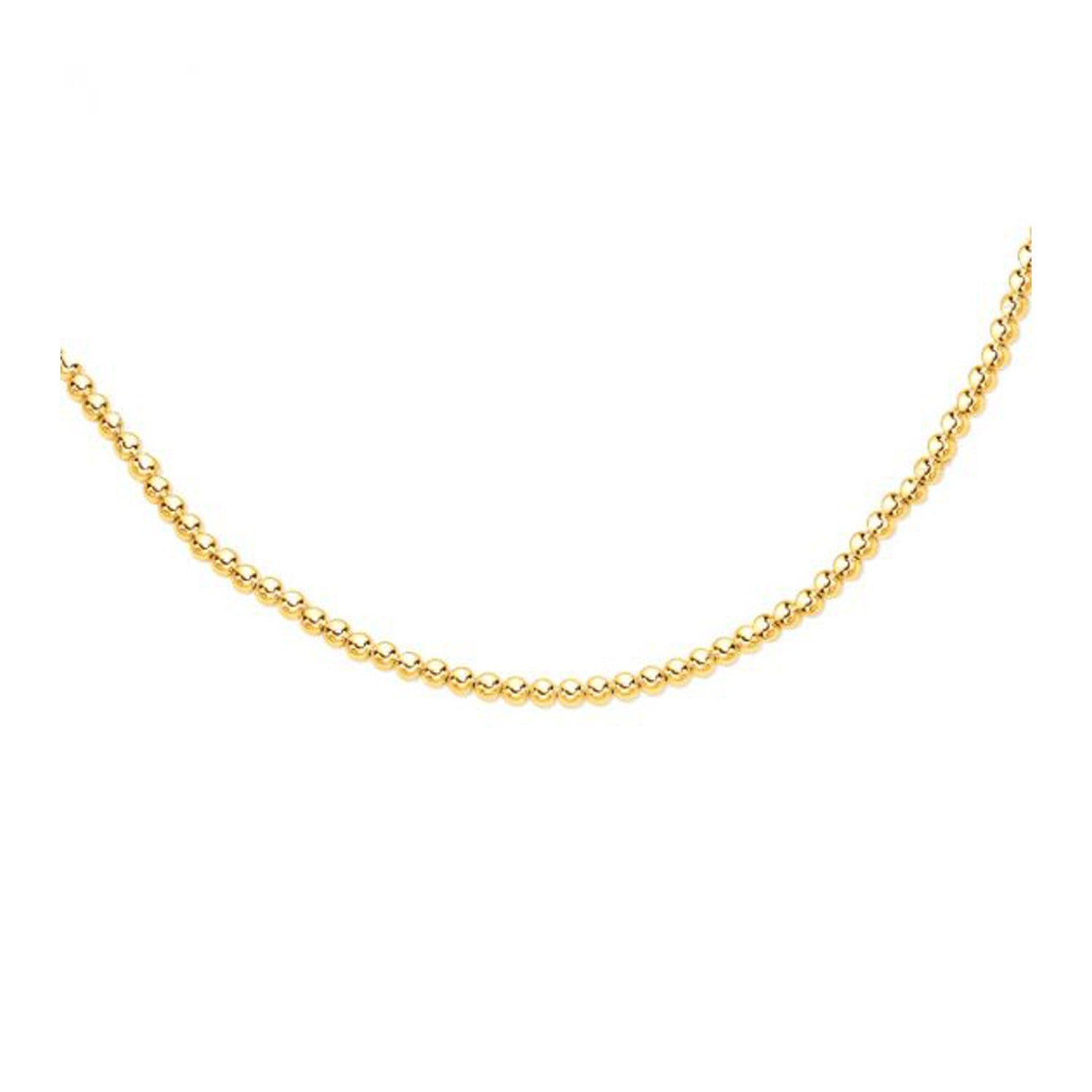 14k Yellow Gold Bead Chain (6mm)-Teresa&#39;s Fashionista LLC