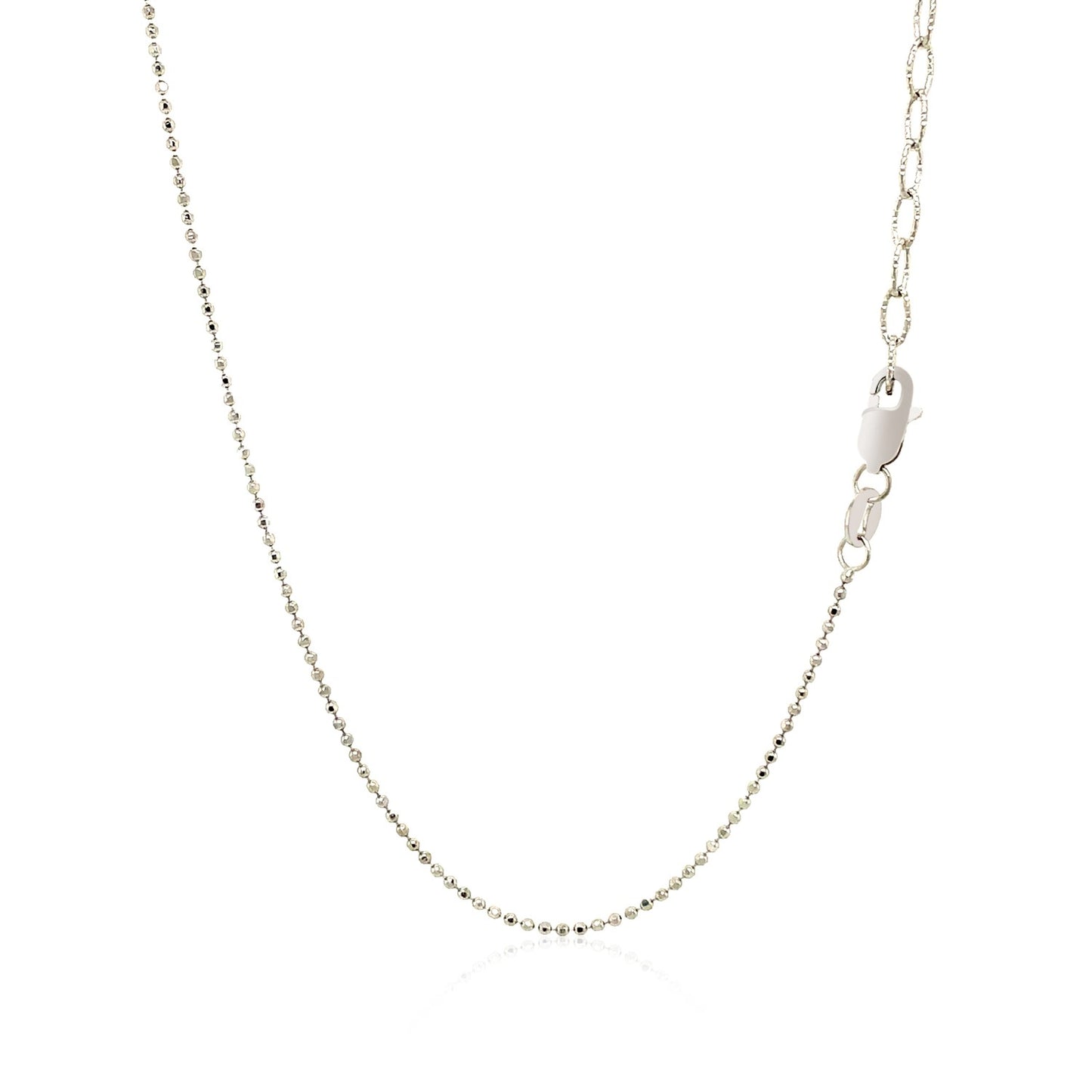 14k White Gold Necklace with Round Diamond Charms-Teresa&#39;s Fashionista LLC