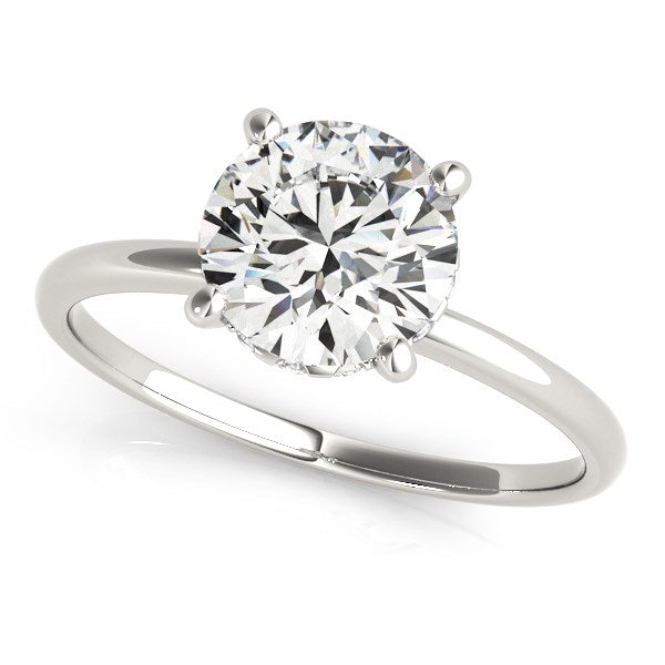 14k White Gold Prong Set Round Diamond Engagement Ring (2 cttw)-Teresa&#39;s Fashionista LLC