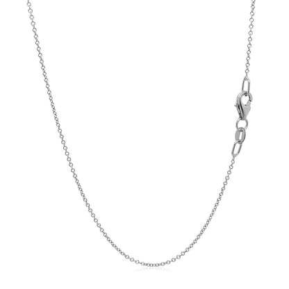 Double Extendable Cable Chain in 14k White Gold (1.0mm)-Teresa&#39;s Fashionista LLC