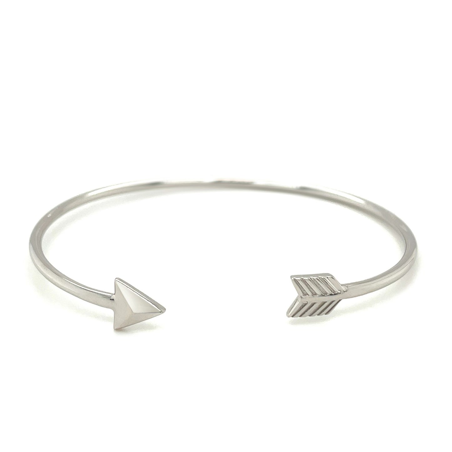 Sterling Silver Polished Arrow Cuff Bangle-Teresa&#39;s Fashionista LLC