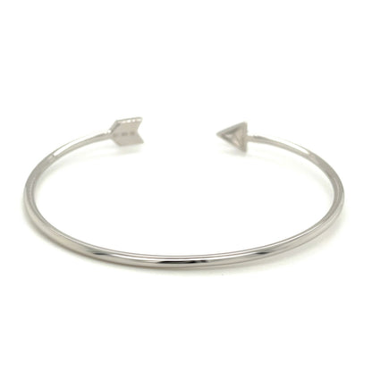 Sterling Silver Polished Arrow Cuff Bangle-Teresa&#39;s Fashionista LLC