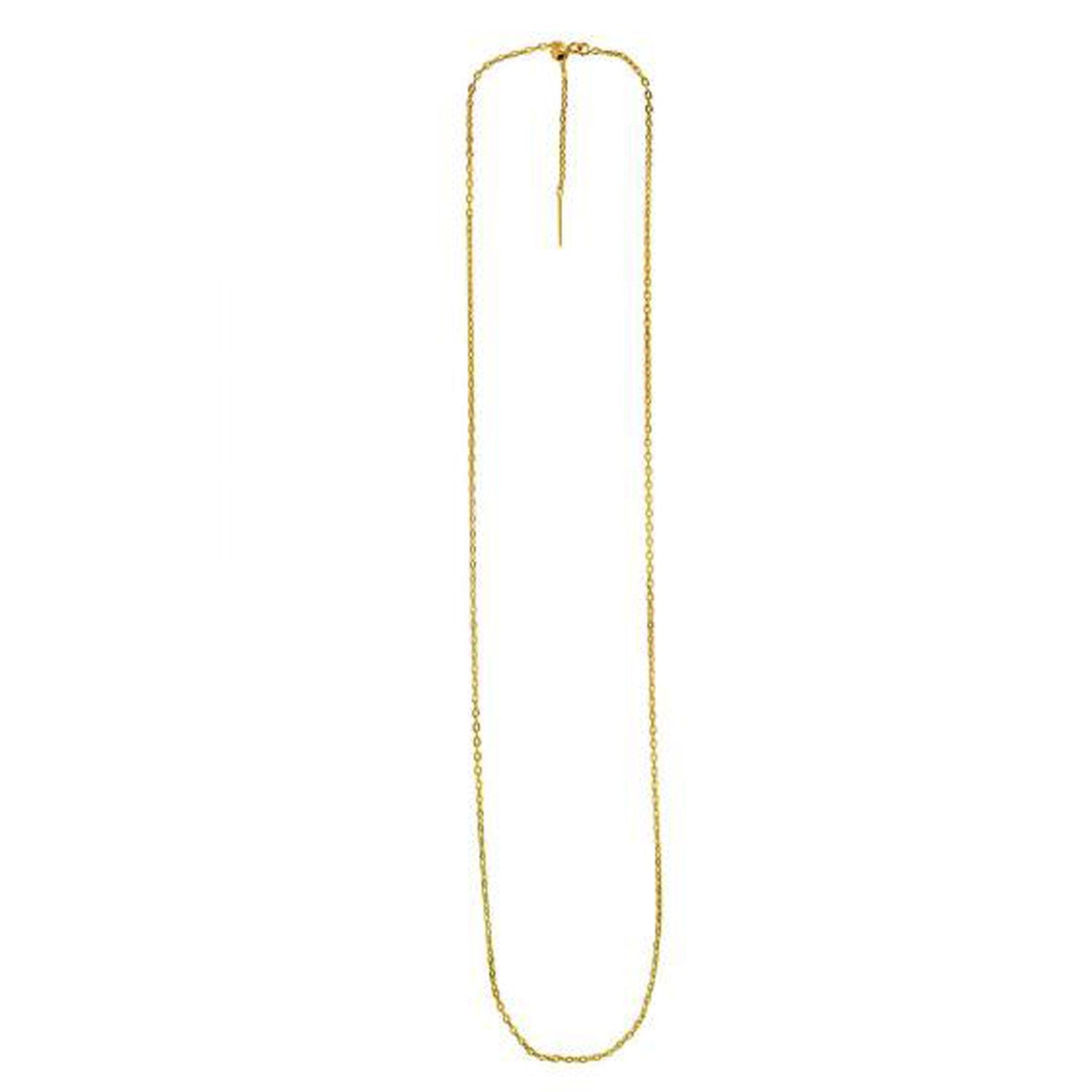 Endless Adjustable Cable Chain in 14k Yellow Gold (1.7mm)-Teresa&#39;s Fashionista LLC