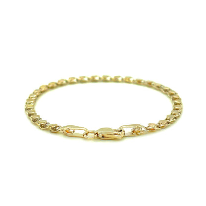 2.9mm 14k Yellow Gold Heart Anklet-Teresa&#39;s Fashionista LLC