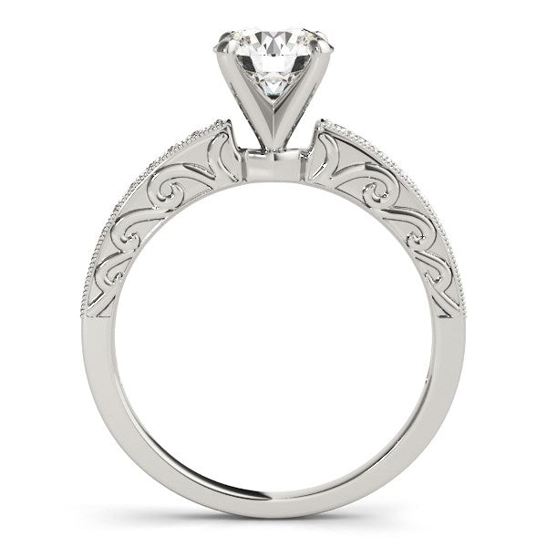 14k White Gold Antique Style Diamond Engagement Ring (1 1/8 cttw)-Teresa&#39;s Fashionista LLC