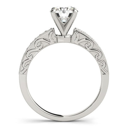 14k White Gold Antique Style Diamond Engagement Ring (1 1/8 cttw)-Teresa&#39;s Fashionista LLC