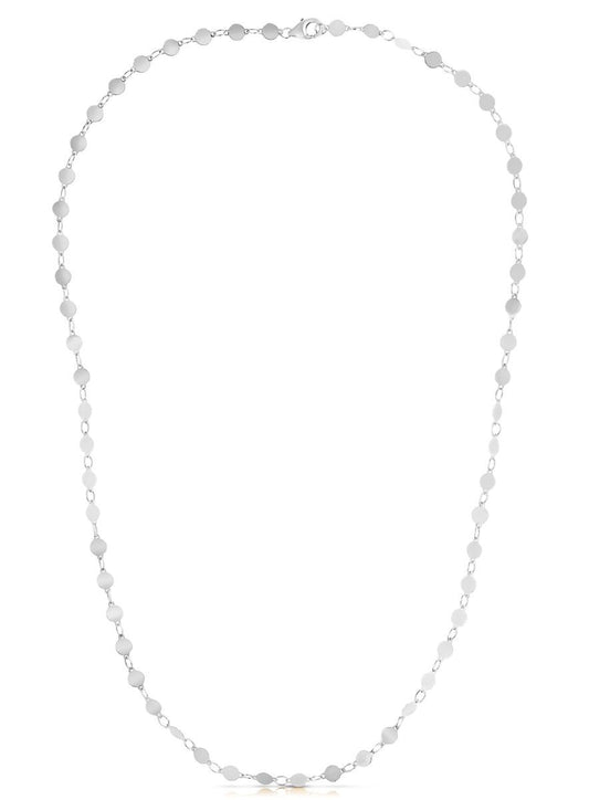 14k White Gold Necklace with Polished Circles-Teresa&#39;s Fashionista LLC