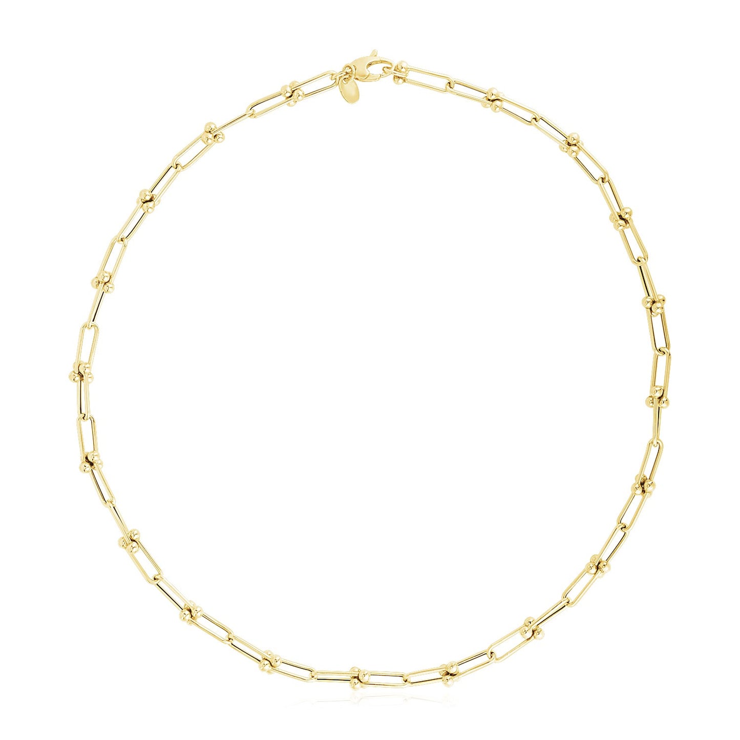 14k Yellow Gold High Polish Jax Link Chain (5.9mm)-Teresa&#39;s Fashionista LLC