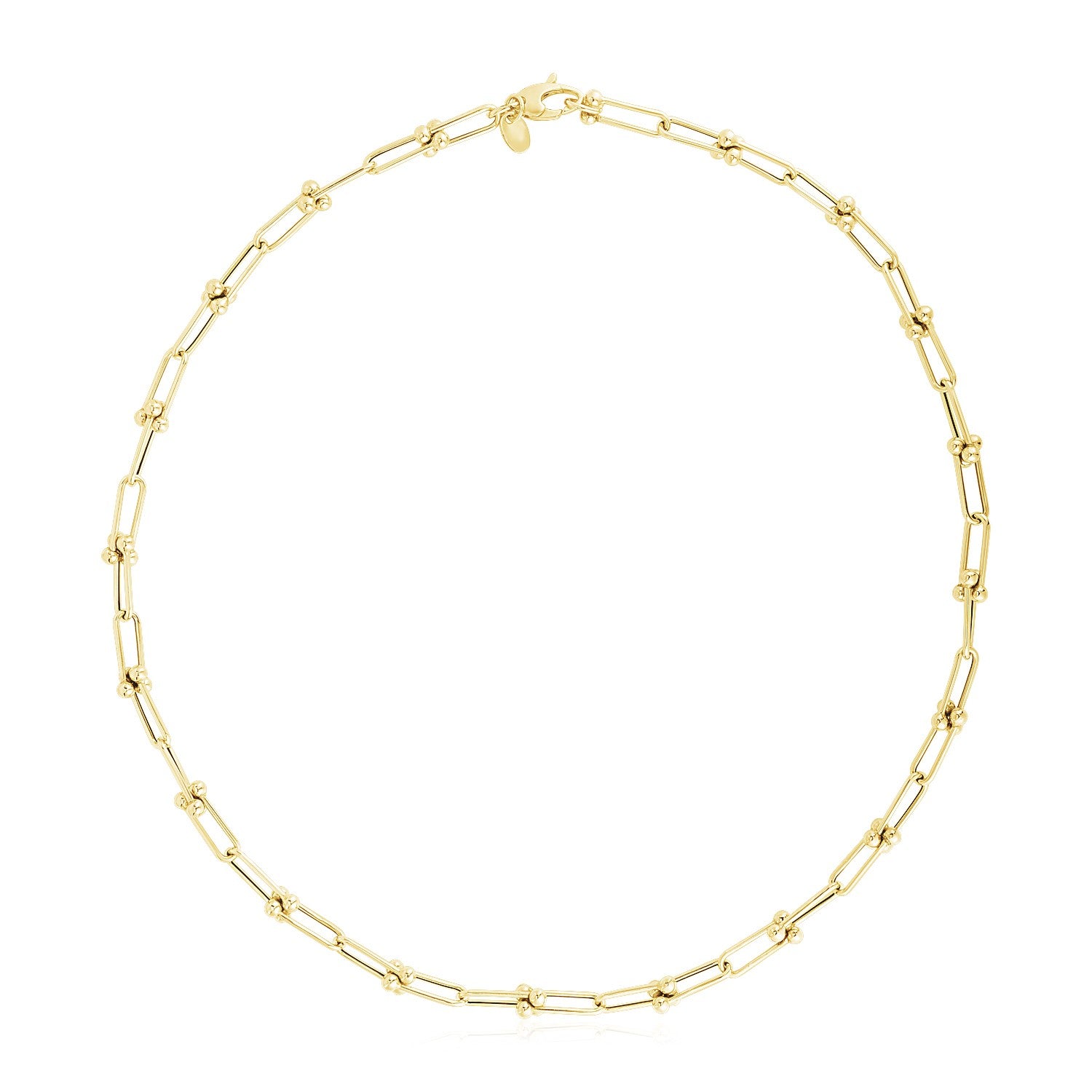 14k Yellow Gold High Polish Jax Link Chain (5.9mm)-Teresa&#39;s Fashionista LLC