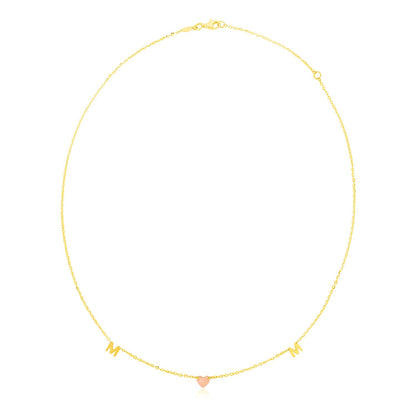 14k Yellow and Rose Gold Mom Necklace-Teresa&#39;s Fashionista LLC