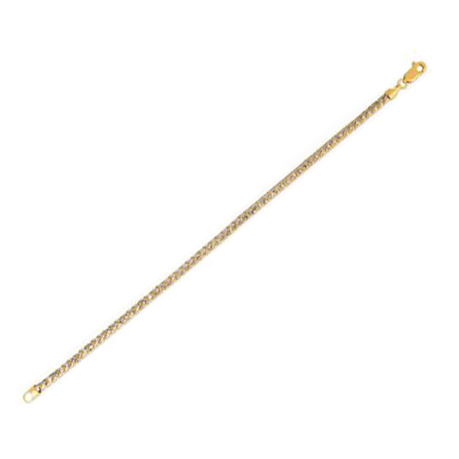 3.1mm 14k Yellow Gold Round Pave Franco Chain-Teresa&#39;s Fashionista LLC