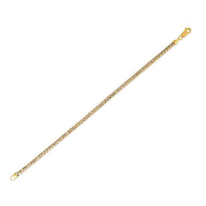 3.1mm 14k Yellow Gold Round Pave Franco Chain-Teresa&#39;s Fashionista LLC