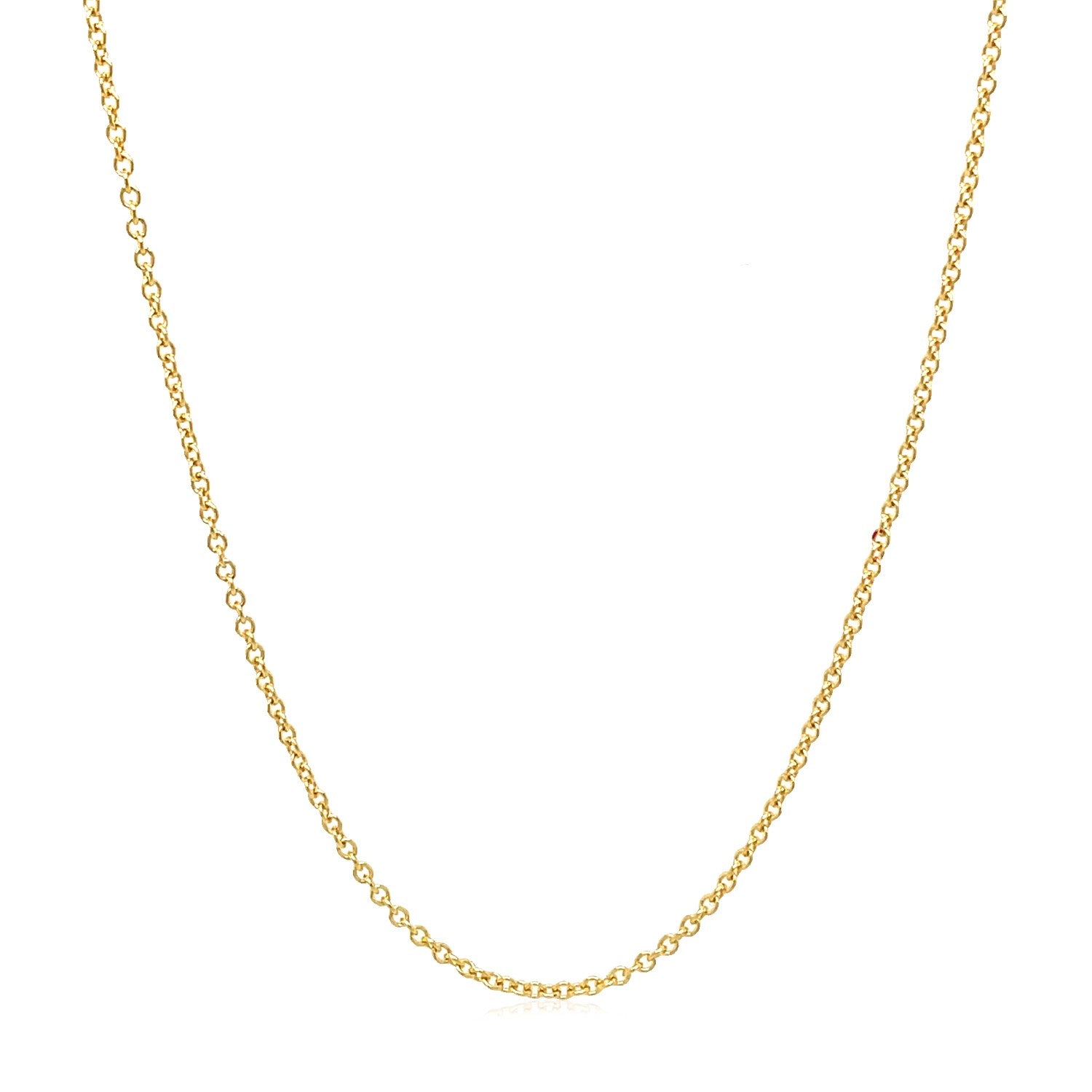 14k Yellow Gold Round Cable Link Chain 1.3mm-Teresa&#39;s Fashionista LLC