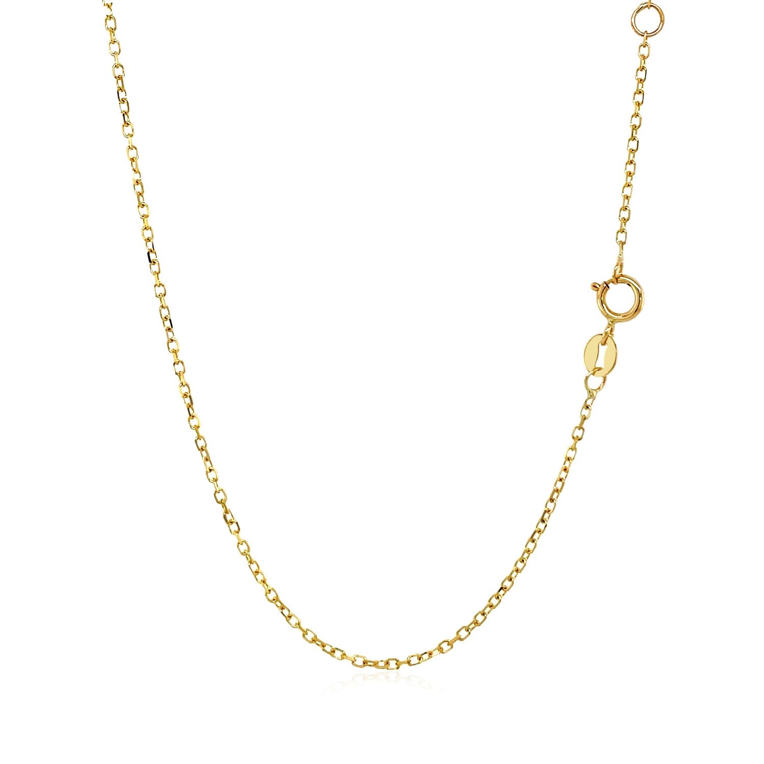 14k Yellow Gold 17 inch Necklace with Round White Topaz-Teresa&#39;s Fashionista LLC