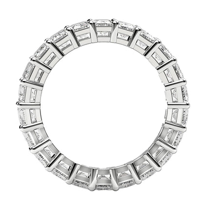 Emerald Cut Lab Grown Diamond Eternity Ring in 14k White Gold (4 cttw FG/VS2)-Teresa&#39;s Fashionista LLC