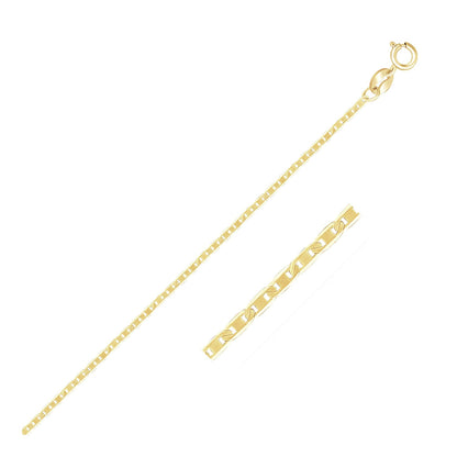 10k Yellow Gold Mariner Link Chain 1.2mm-Teresa&#39;s Fashionista LLC