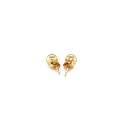 14k Yellow Gold Round Stud Earrings (5.0 mm)-Teresa&#39;s Fashionista LLC