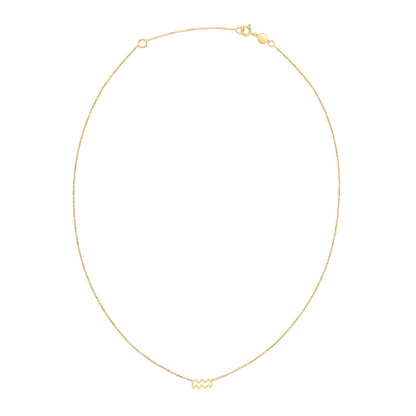 14K Yellow Gold Aquarius Necklace-Teresa&#39;s Fashionista LLC