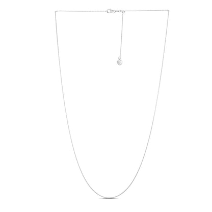 Adjustable Cable Chain in 14k White Gold (1.0mm)-Teresa&#39;s Fashionista LLC