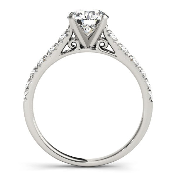 14k White Gold Prong Set Graduated Diamond Engagement Ring (1 7/8 cttw)-Teresa&#39;s Fashionista LLC