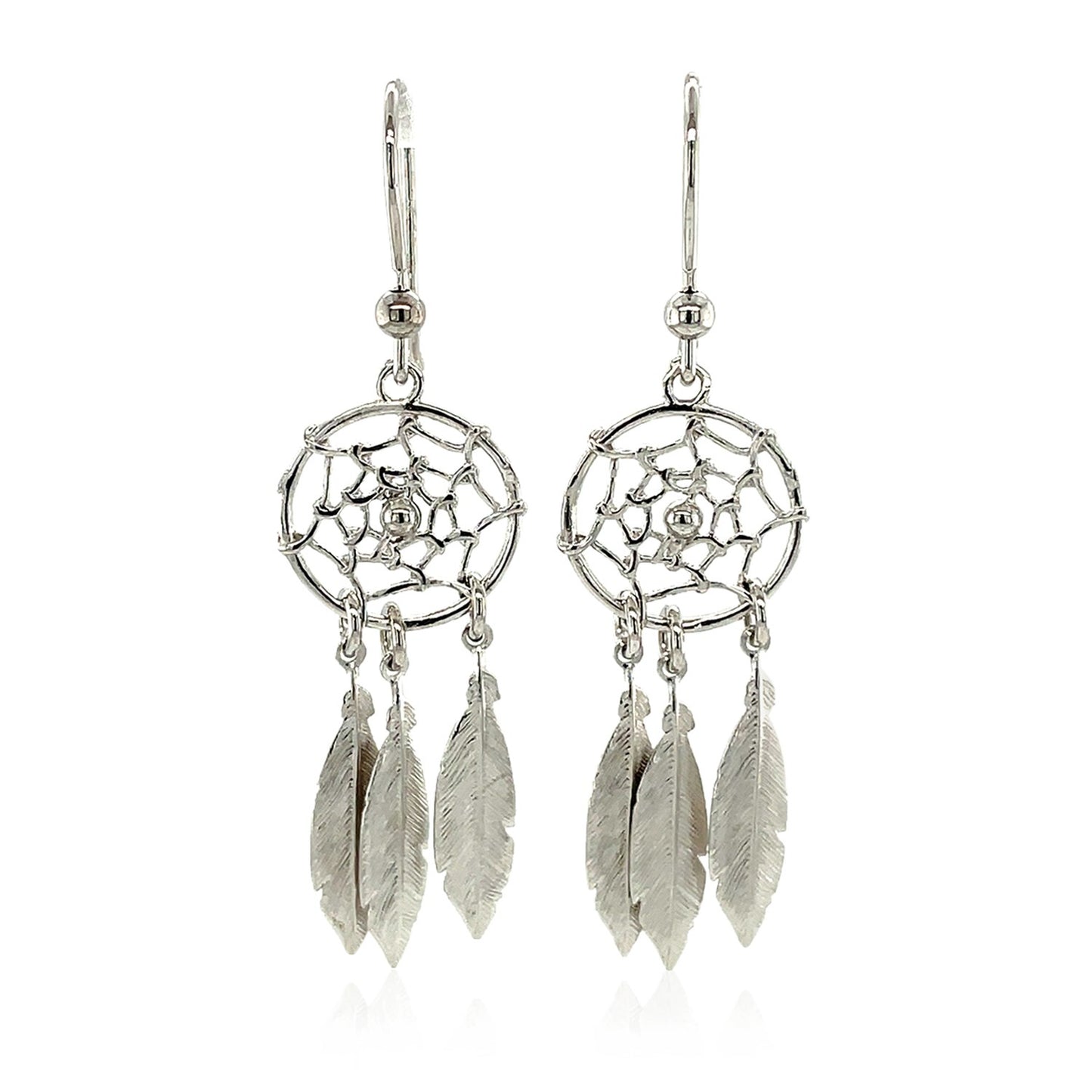 Sterling Silver Dream Catcher Dangle Earrings-Teresa&#39;s Fashionista LLC