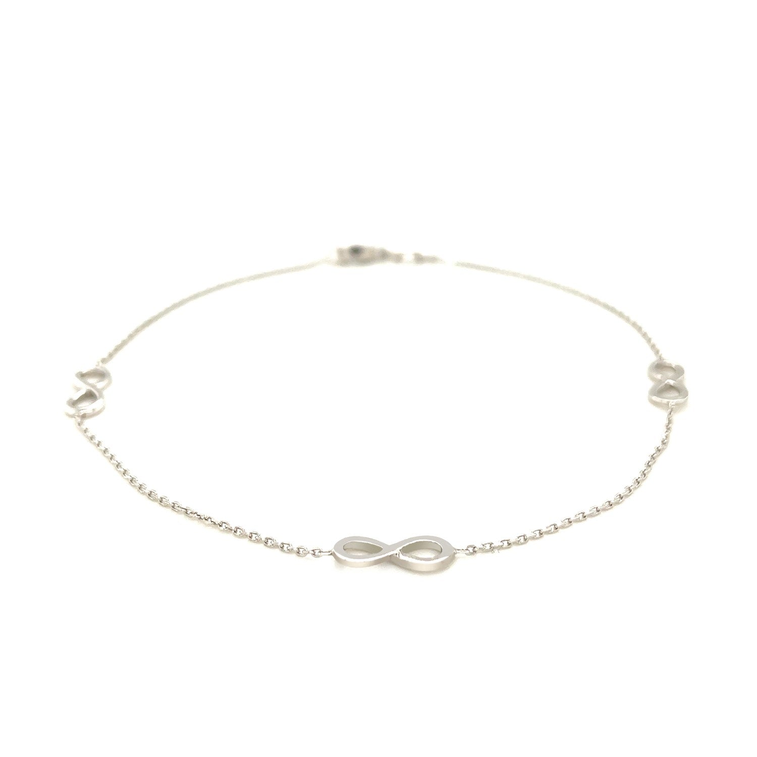 Sterling Silver Anklet with Infinity Symbols-Teresa&#39;s Fashionista LLC