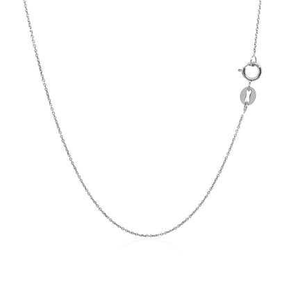 10k White Gold Cable Link Chain 0.5mm-Teresa&#39;s Fashionista LLC