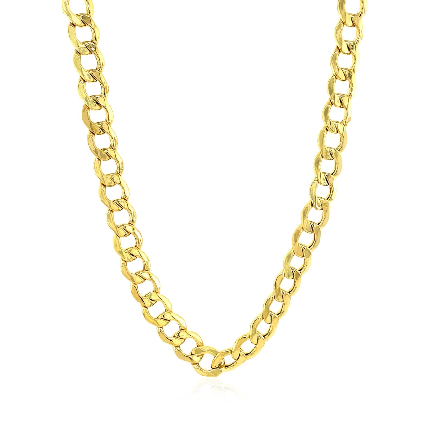 6.1mm 10k Yellow Gold Curb Chain-Teresa&#39;s Fashionista LLC