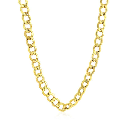 6.1mm 10k Yellow Gold Curb Chain-Teresa&#39;s Fashionista LLC