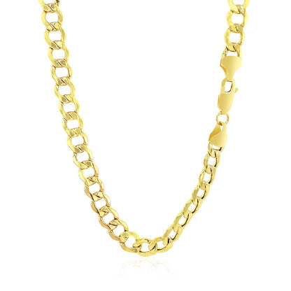 6.1mm 10k Yellow Gold Curb Chain-Teresa&#39;s Fashionista LLC