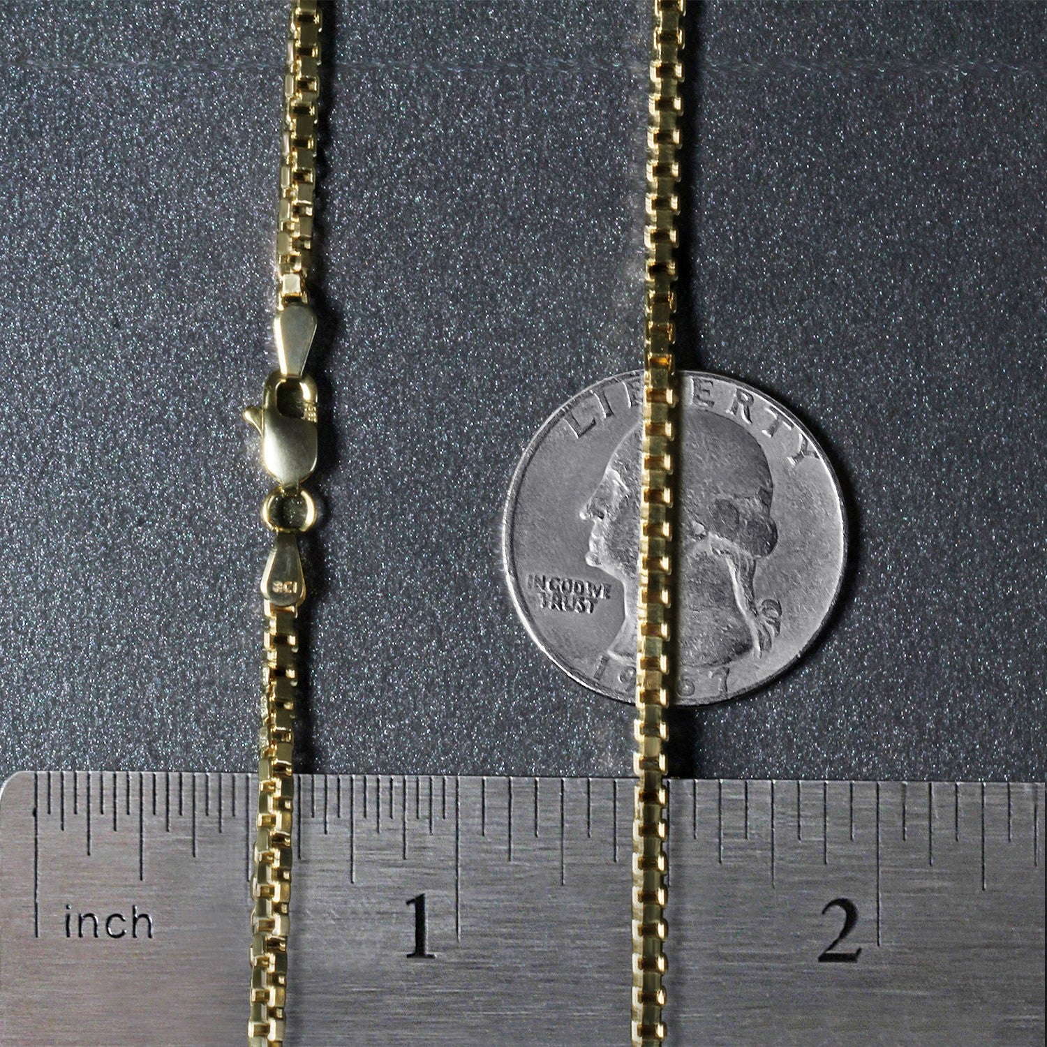 2.0mm 14k Yellow Gold Semi Solid Box Chain-Teresa&#39;s Fashionista LLC