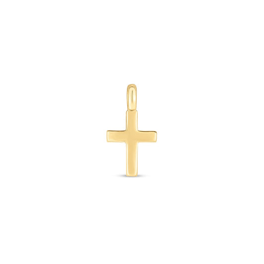 14k Yellow Gold Mini Cross Charm - Teresa's Fashionista LLC