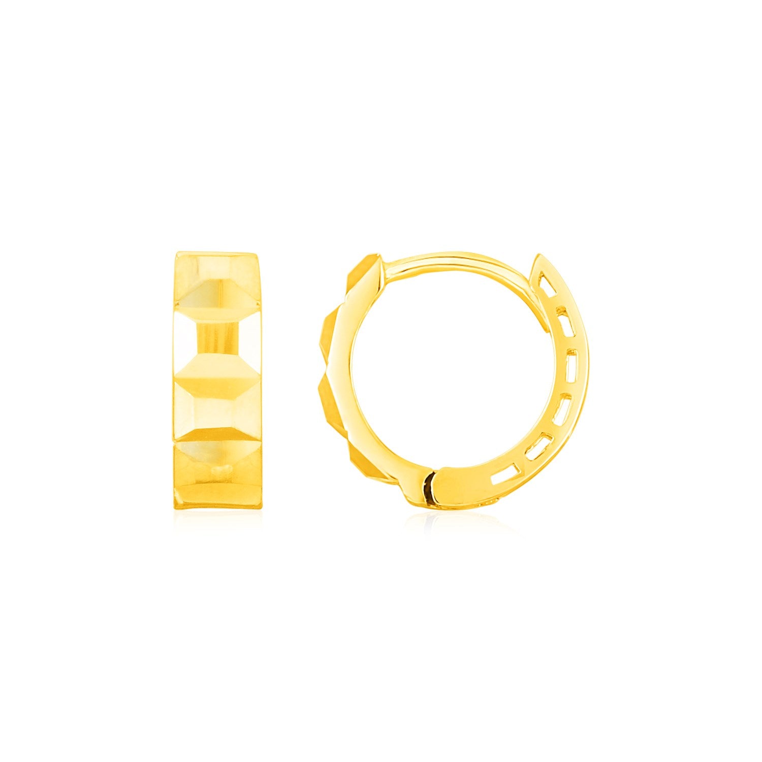 14K Yellow Gold J Hoop Earrings-Teresa&#39;s Fashionista LLC