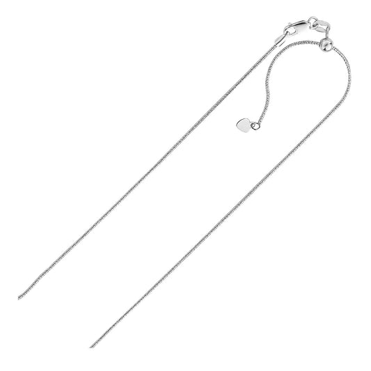 Sterling Silver 0.8mm Adjustable Snake Chain-Teresa&#39;s Fashionista LLC