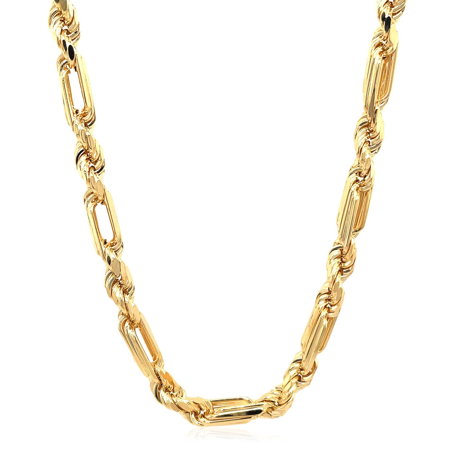 14k Yellow Gold Figaro Chain Necklace-Teresa&#39;s Fashionista LLC