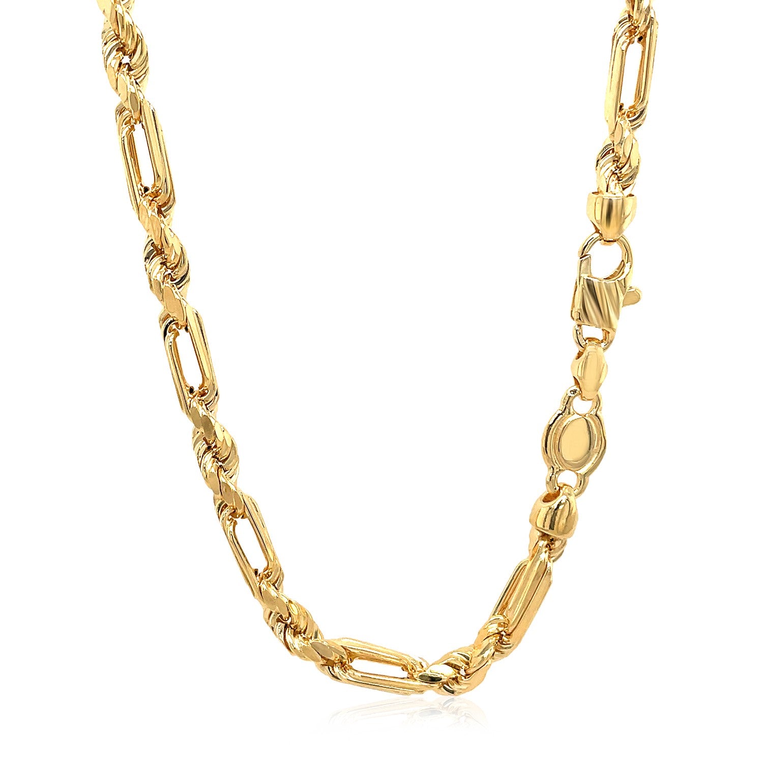 14k Yellow Gold Figaro Chain Necklace-Teresa&#39;s Fashionista LLC