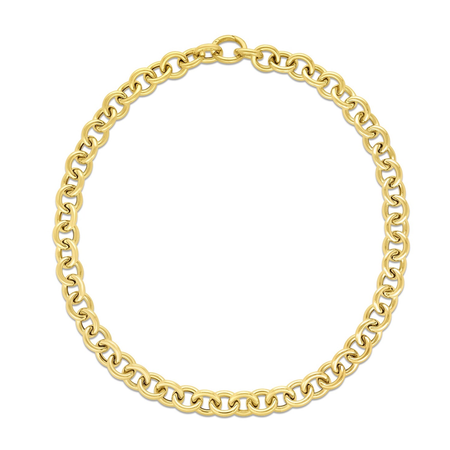 14k Yellow Gold Round Link Chain Necklace-Teresa&#39;s Fashionista LLC