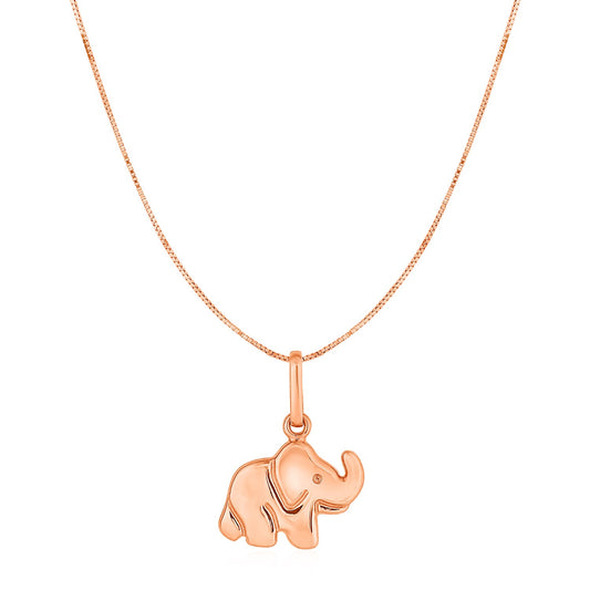 Elephant Pendant in 10k Rose Gold - Teresa's Fashionista LLC