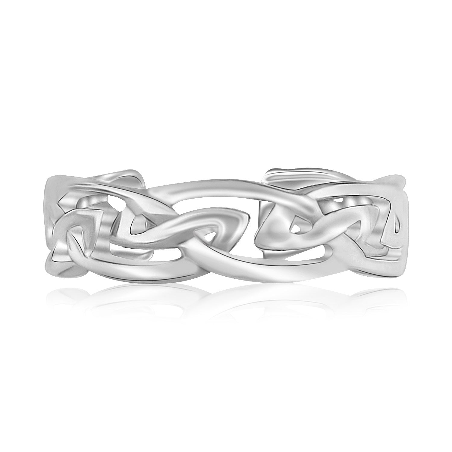 Sterling Silver Rhodium Plated Celtic Style Toe Ring-Teresa&#39;s Fashionista LLC