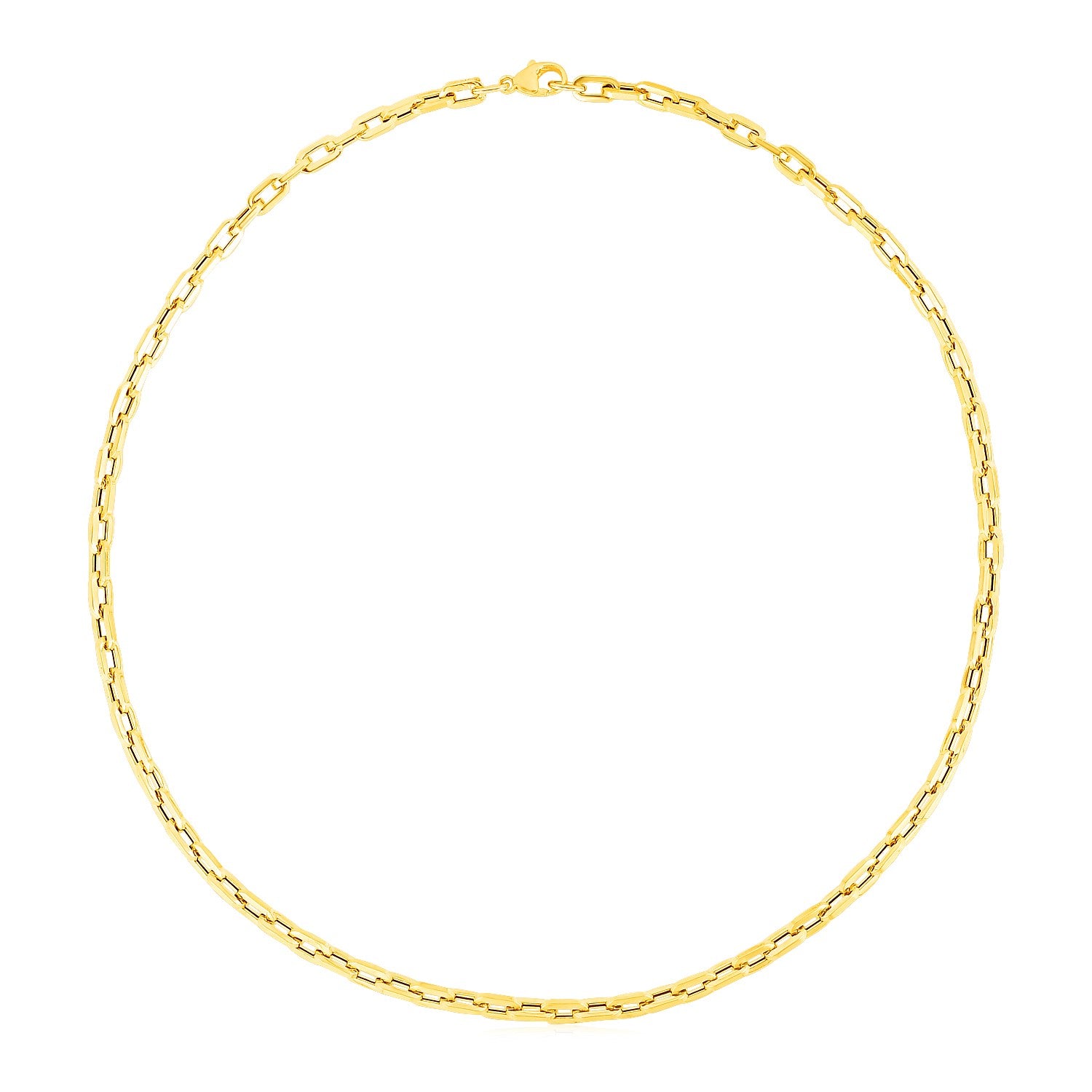 14k Yellow Gold Paperclip Chain Necklace-Teresa&#39;s Fashionista LLC