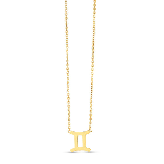 14K Yellow Gold Gemini Necklace-Teresa&#39;s Fashionista LLC