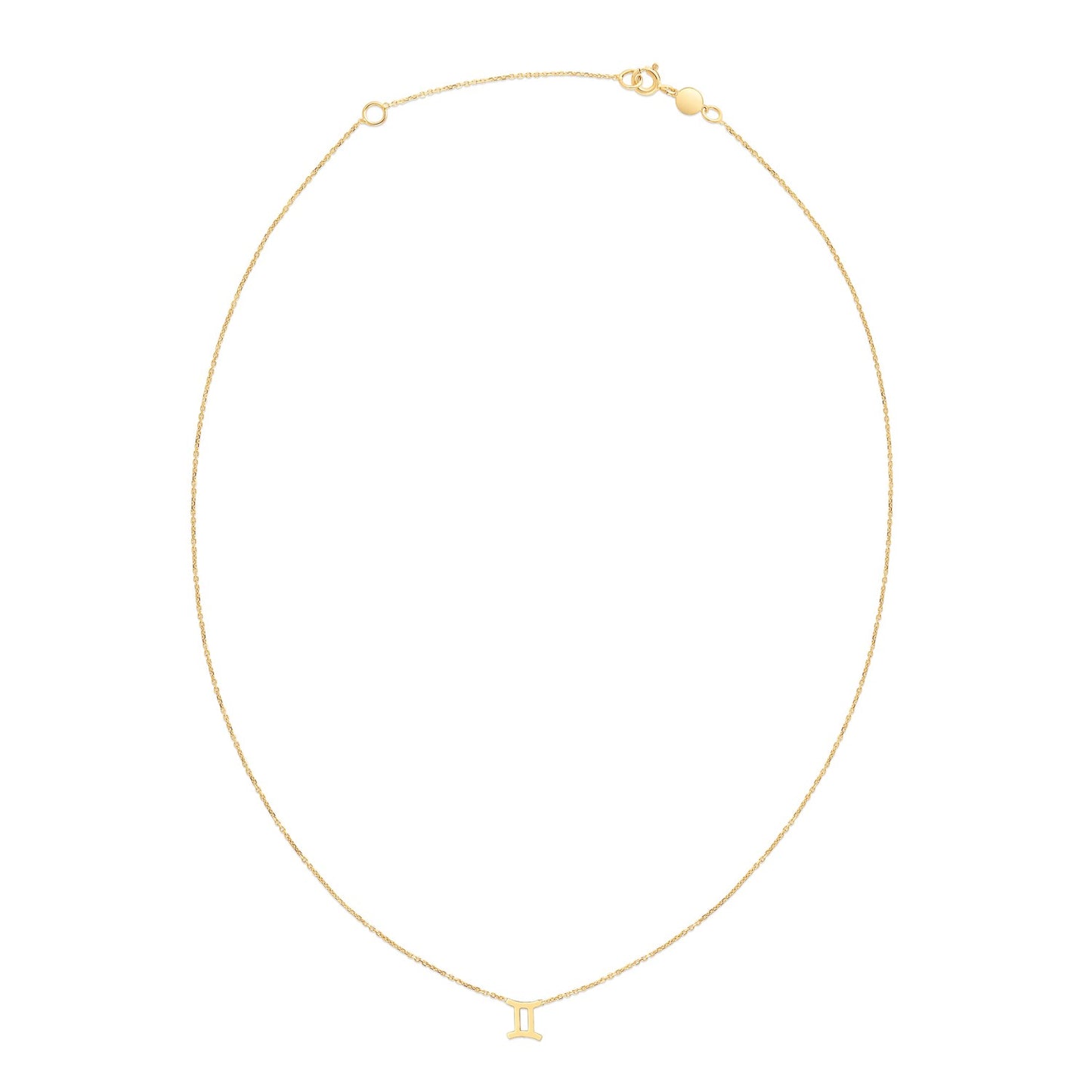 14K Yellow Gold Gemini Necklace-Teresa&#39;s Fashionista LLC