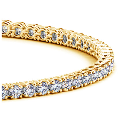 Lab Grown Round Diamond Tennis Bracelet in 14k Yellow Gold (4 cctw F/G VS2/SI1)-Teresa&#39;s Fashionista LLC