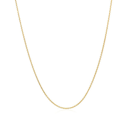 14k Yellow Gold Oval Cable Link Chain 0.6mm-Teresa&#39;s Fashionista LLC