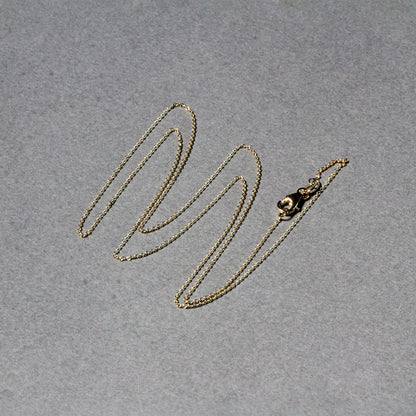 14k Yellow Gold Oval Cable Link Chain 0.6mm-Teresa&#39;s Fashionista LLC