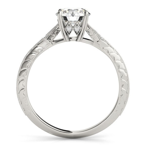 14k White Gold Diamond Engagement Ring with Side Clusters (1 1/8 cttw)-Teresa&#39;s Fashionista LLC